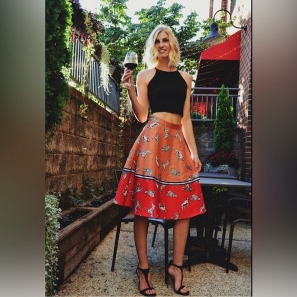 Hutch Dalmatian print color block midi skirt - Picture 11 of 11